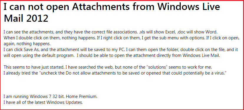 windows 10 mail not ing attachments