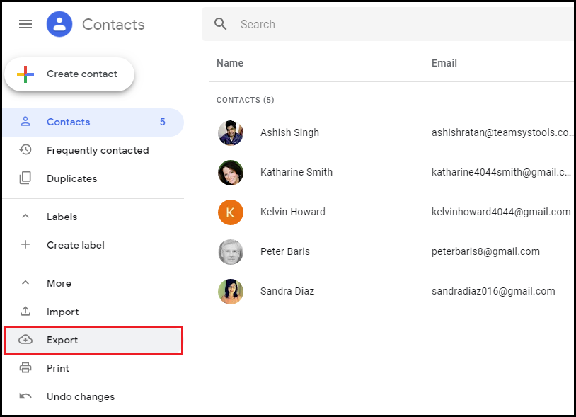 export office 365 contacts from mac to gmail