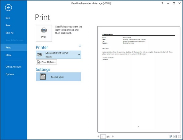 outlook mail convert file to pdf