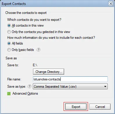 import contacts from lotus notes to outlook 