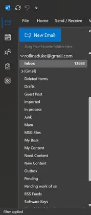 Using Outlook and then Select the New Email