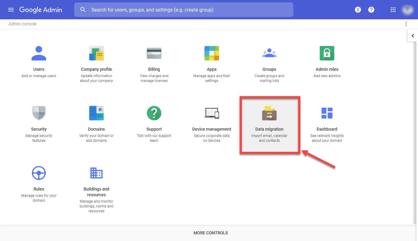 Login to the G Suite to migrate Google Apps to new domain