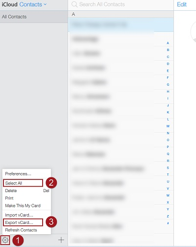 import contacts from iCloud to Outlook