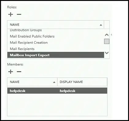 select mailbox import export