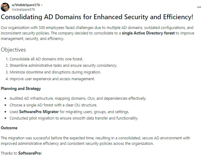 Active Directory Migration Process