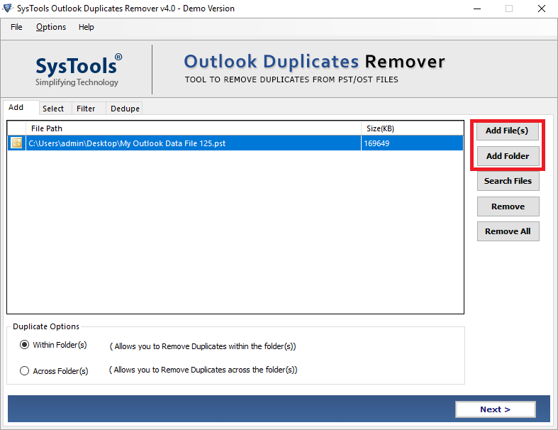 remove duplicate emails in outlook 2016 free