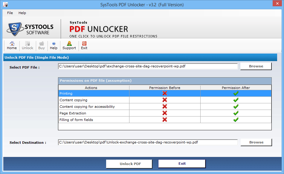 java example to remove pdf password protection